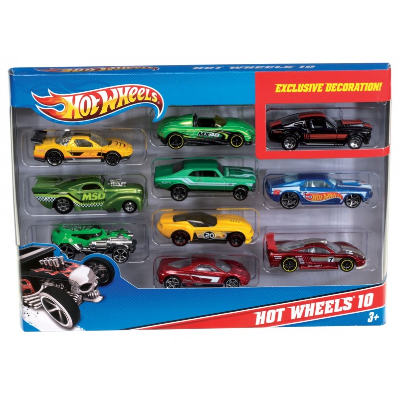 Hot Wheels Pack 10 vehículos