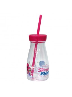 Botella de plástico con pajita Shimmer & Shine