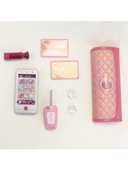 Conjunto de accesorios con bolso y móvil