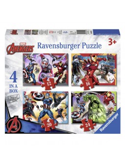 Set de 4 puzzles progresivos de Avengers