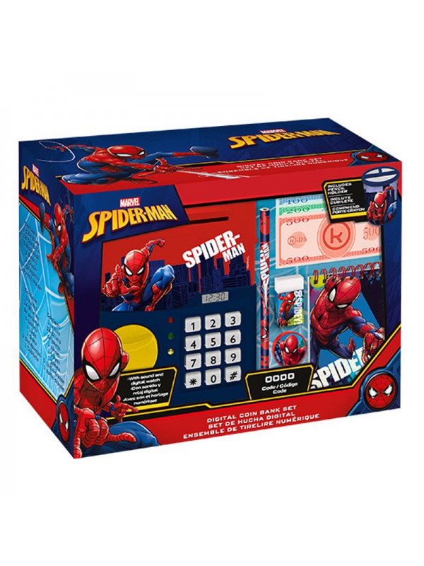 Hucha digital con reloj Spiderman