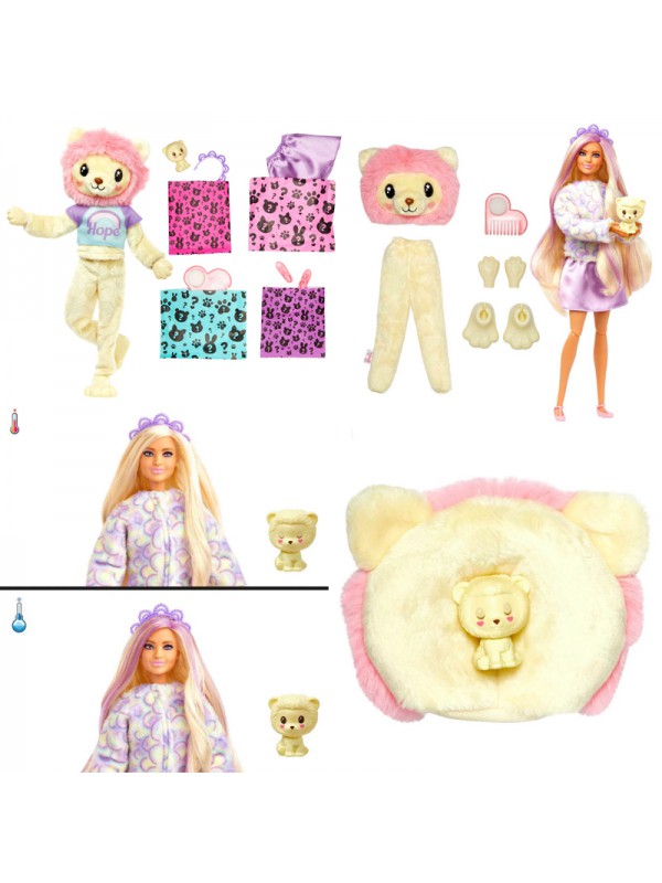 Muñeca Barbie - Cutie Reveal: Cozy disfraz de León