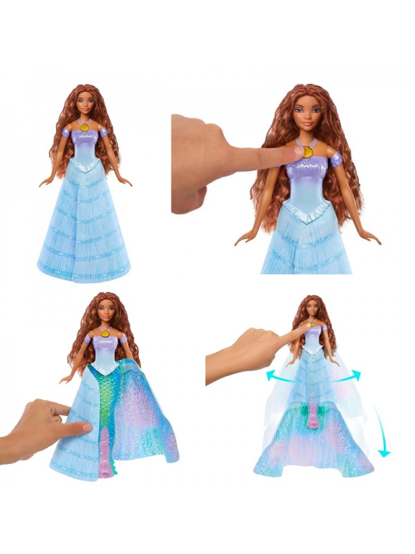 Muñeca Ariel transformable de humana a sirena de La Sirenita